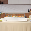 Calentador de alimentos eléctrico comercial VEVOR para mostrador tipo buffet de 6 x 5 cuartos con protector de vidrio