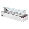 Calentador de alimentos eléctrico comercial VEVOR para mostrador tipo buffet de 6 x 5 cuartos con protector de vidrio