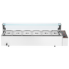 Calentador de alimentos eléctrico comercial VEVOR para mostrador tipo buffet de 6 x 5 cuartos con protector de vidrio