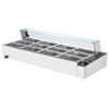 Calentador de alimentos eléctrico comercial VEVOR para mostrador tipo buffet de 12 x 5 cuartos con protector de vidrio