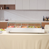 Calentador de alimentos eléctrico comercial VEVOR para mostrador tipo buffet de 5 x 8 cuartos con protector de vidrio
