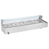 Calentador de alimentos eléctrico comercial VEVOR para mostrador tipo buffet de 5 x 8 cuartos con protector de vidrio