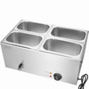 Calentador de alimentos eléctrico comercial VEVOR 4 15,9 qt baño maría