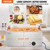 Calentador de alimentos eléctrico comercial VEVOR para encimera 19 cuartos de galón 1200 W