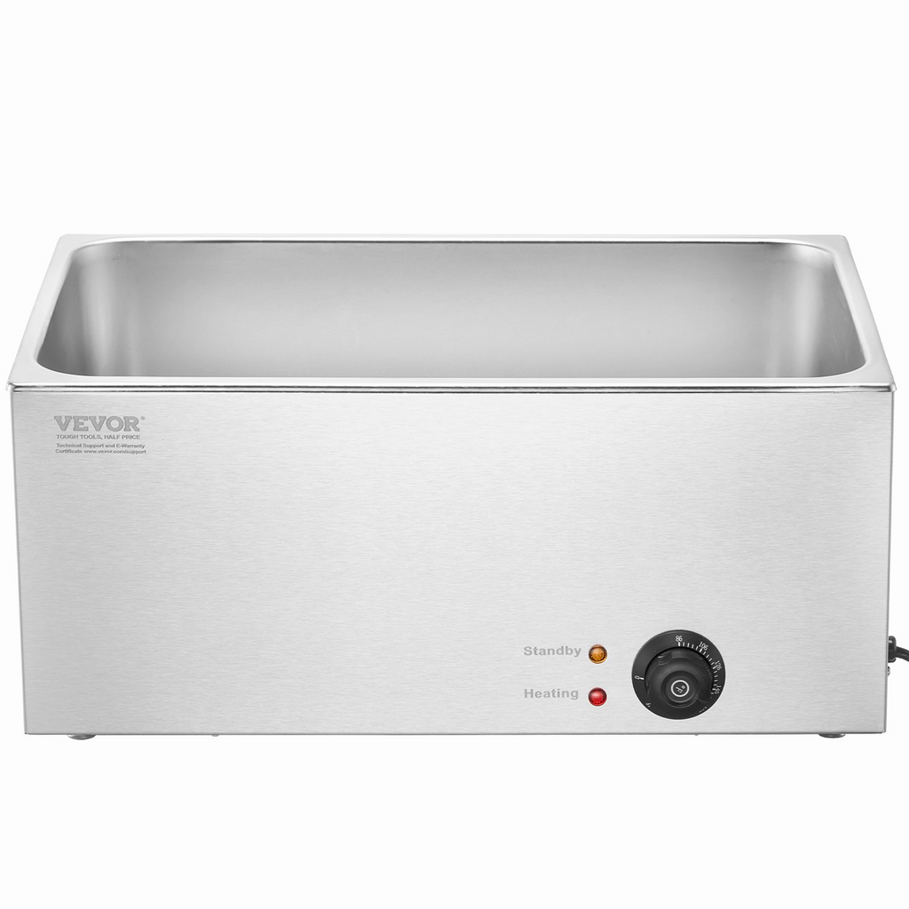 Calentador de alimentos eléctrico comercial VEVOR para encimera 19 cuartos de galón 1200 W