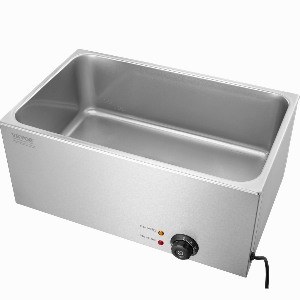Calentador de alimentos eléctrico comercial VEVOR para encimera 19 cuartos de galón 1200 W