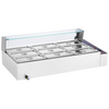 Calentador de alimentos eléctrico comercial VEVOR para mostrador tipo buffet de 9 x 5 cuartos con protector de vidrio
