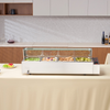 Calentador de alimentos eléctrico comercial VEVOR para mostrador tipo buffet de 4 x 8 cuartos con protector de vidrio