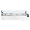 Calentador de alimentos eléctrico comercial VEVOR para mostrador tipo buffet de 4 x 8 cuartos con protector de vidrio