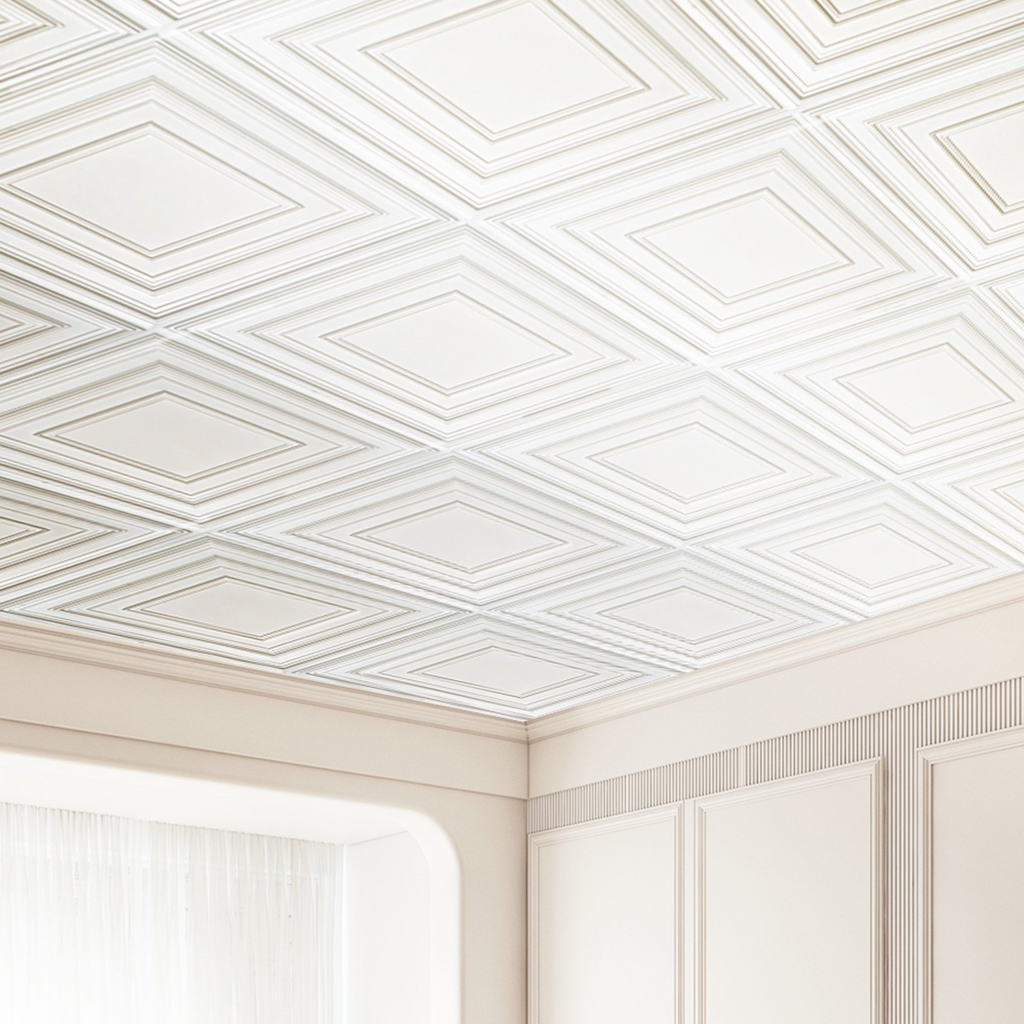 Paneles de techo VEVOR paquete de 12 24 x 24 pulgadas PVC fácil instalación