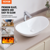 Lavabo de cerámica moderno VEVOR de 23,3" x 14,2" para baño encimera