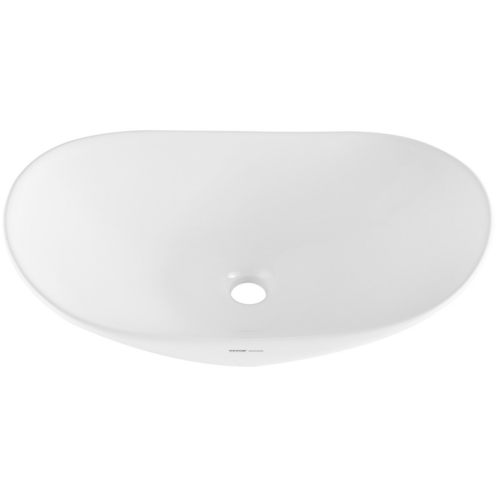 Lavabo de cerámica moderno VEVOR de 23,3" x 14,2" para baño encimera