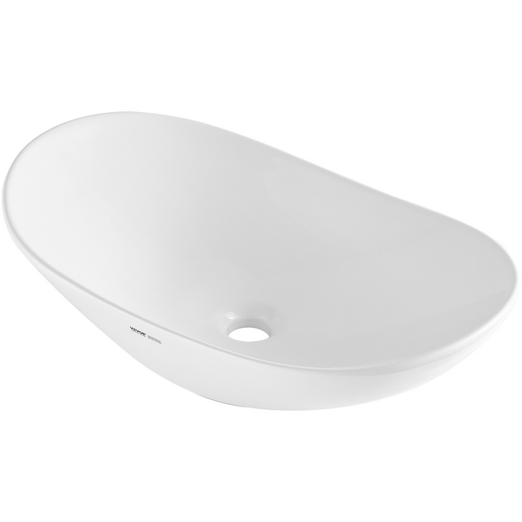 Lavabo de cerámica moderno VEVOR de 23,3" x 14,2" para baño encimera