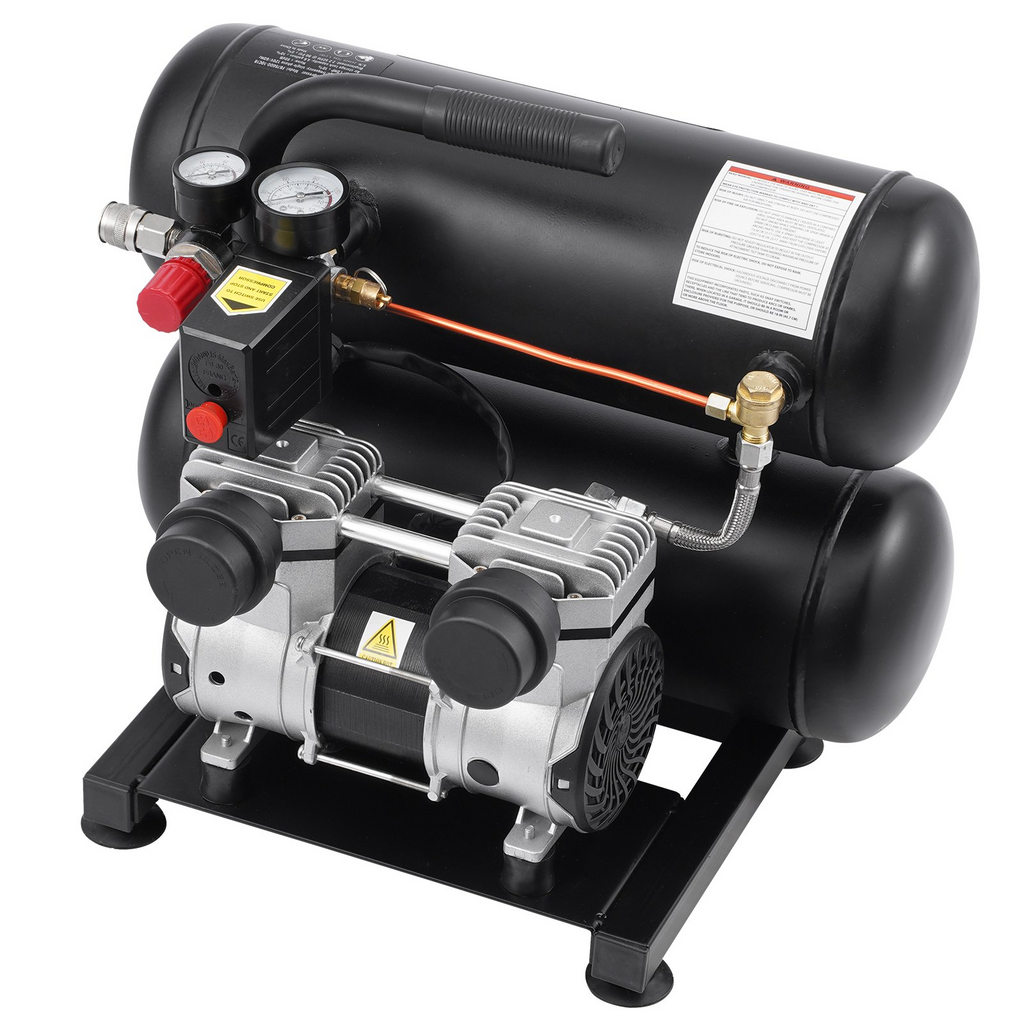 Compresor de aire portátil compacto VEVOR sin aceite de 4,6 galones y 90 PSI