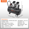 Compresor de aire VEVOR sin aceite de 15 galones 90 PSI