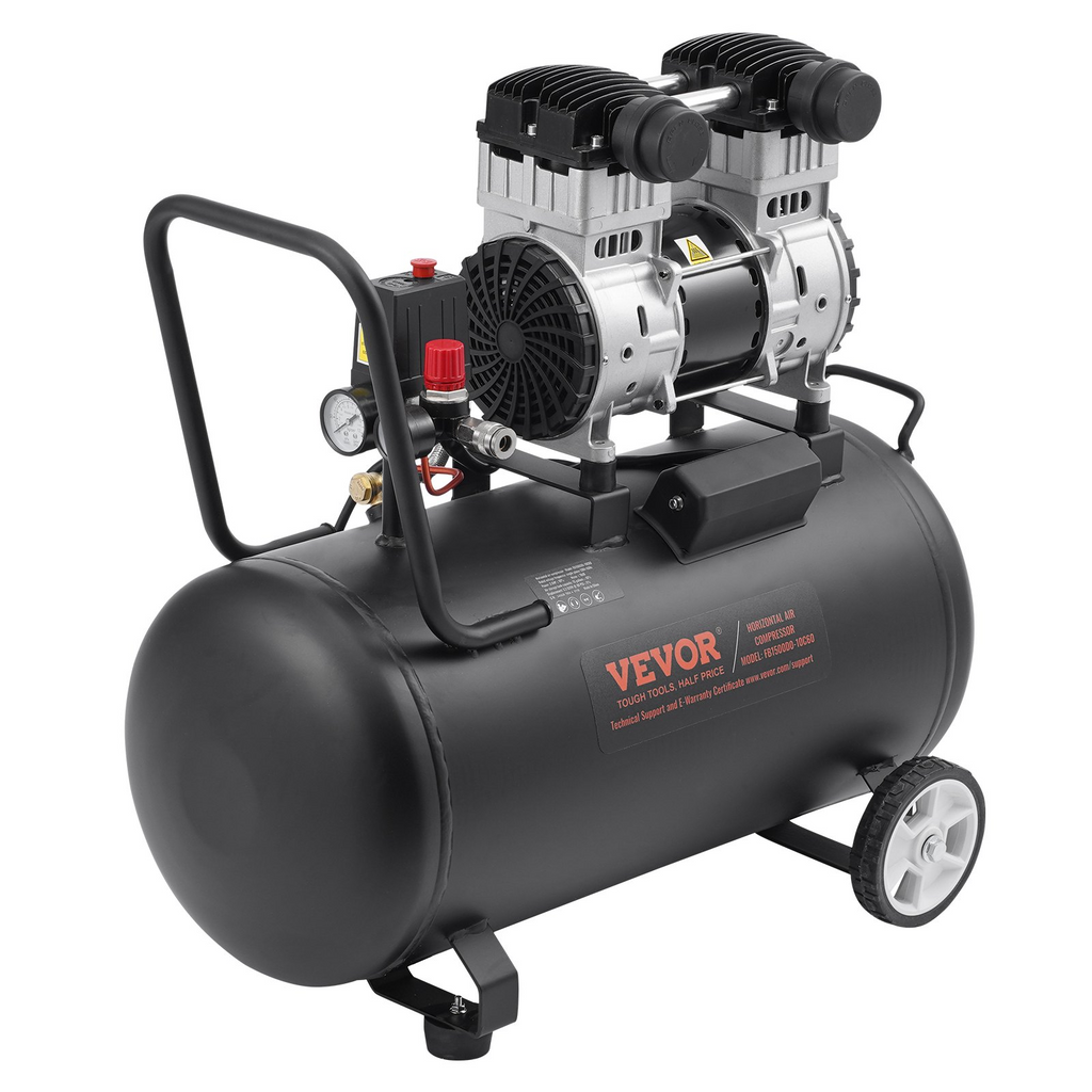 Compresor de aire VEVOR sin aceite de 15 galones 90 PSI