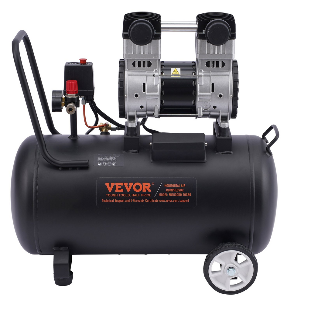 Compresor de aire VEVOR sin aceite de 15 galones 90 PSI