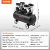 Compresor de aire VEVOR compacto portátil sin aceite 20 galones 90 PSI
