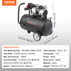 Compresor de aire VEVOR compacto portátil sin aceite 8 galones 90 PSI
