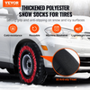 VEVOR 2 pares de calcetines de nieve gruesos para neumáticos cubierta de neumáticos con tracción para nieve