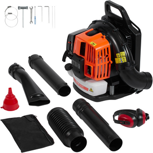 Soplador de hojas de gasolina de 2 tiempos y 62 cc volumen de aire de 1110 CFM