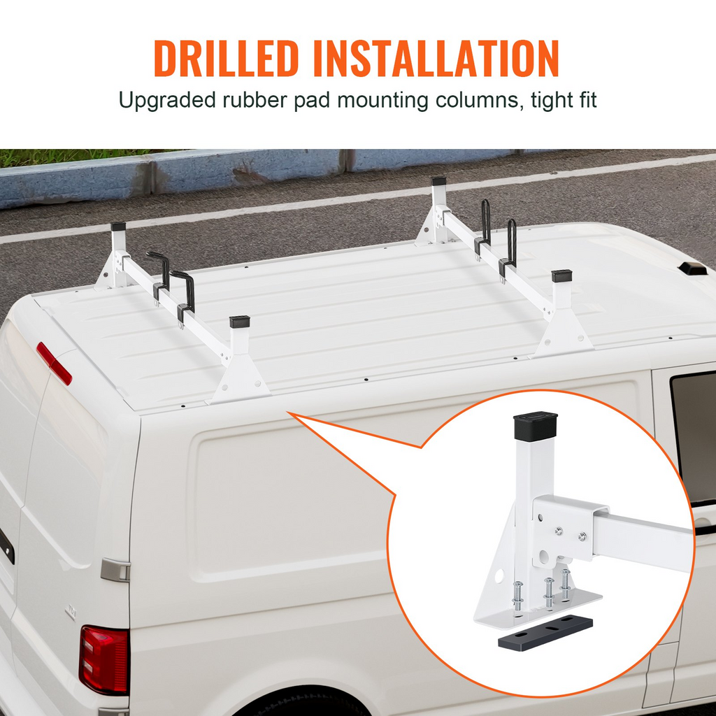 Portaequipajes de techo para furgonetas con escalera para remolque VEVOR para Ford Transit 150 250 350 2015-2022