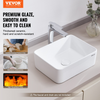 Lavabo de cerámica moderno VEVOR de 16" x 12" para baño
