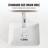 Lavabo de cerámica moderno VEVOR de 16" x 12" para baño