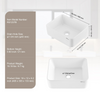 Lavabo de cerámica moderno VEVOR de 16" x 12" para baño