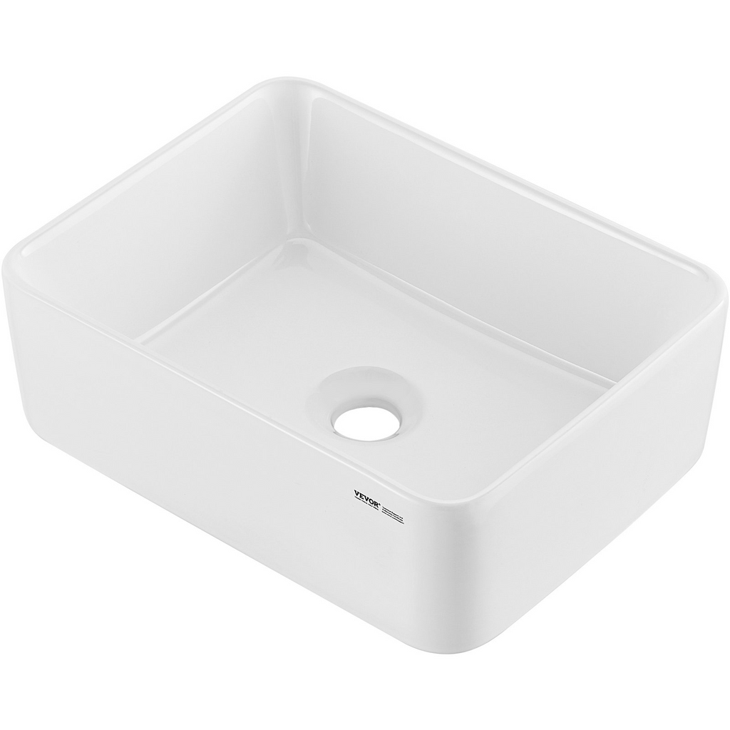 Lavabo de cerámica moderno VEVOR de 16" x 12" para baño