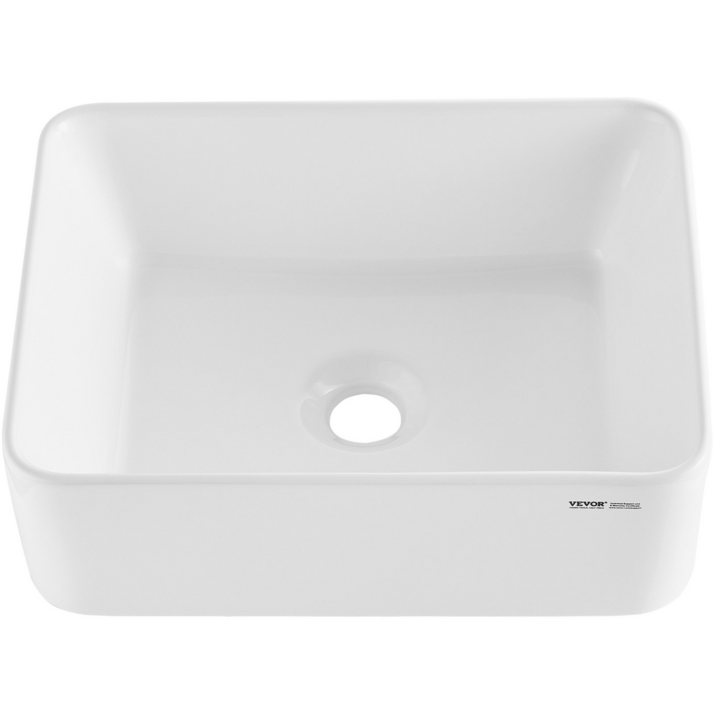 Lavabo de cerámica moderno VEVOR de 16" x 12" para baño