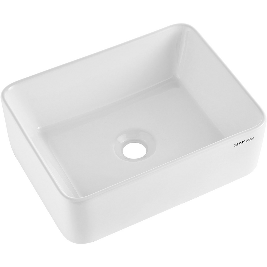 Lavabo de cerámica moderno VEVOR de 16" x 12" para baño