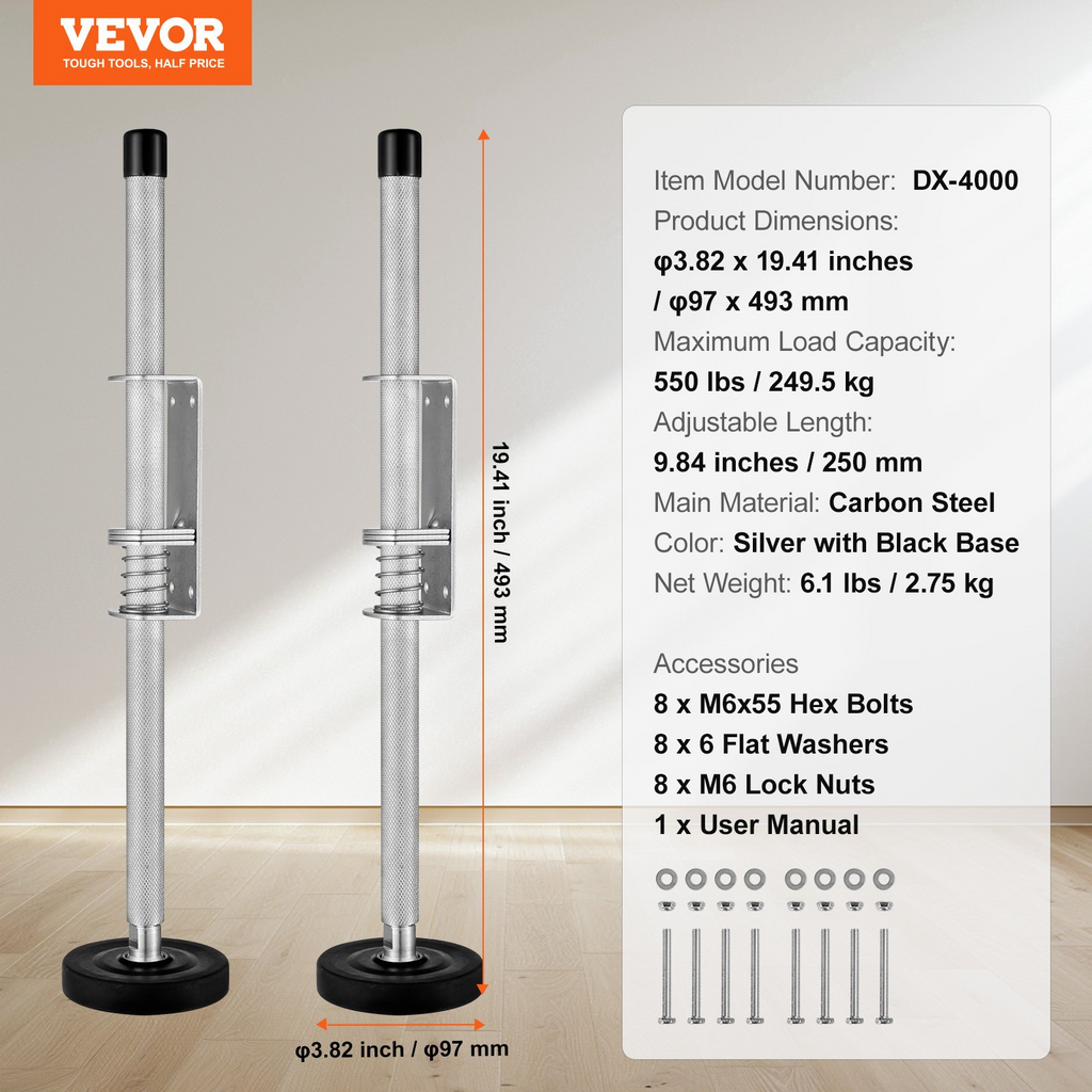 VEVOR - Nivelador de escalera de acero de 20 pulgadas herramienta de nivelación de carga de 550 libras para terrenos irregulares