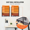 VEVOR - Estante de pared para archivos, soporte de malla para archivadores, 2 piezas, 6 bolsillos, para oficina y escuela