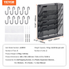 VEVOR - Estante de pared para archivos, soporte de malla para archivadores, 2 piezas, 6 bolsillos, para oficina y escuela