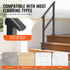 VEVOR 2 PCS 2-3 Pasamanos para Exteriores para Personas Mayores Porche Terraza Tubo Cuadrado Negro