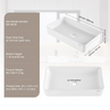 Lavabo de cerámica moderno VEVOR de 24" x 13,8" para baño encimera color blanco