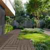 VEVOR Baldosas entrelazadas para terraza de plástico y madera paquete de 10, 12 x 12 pulgadas