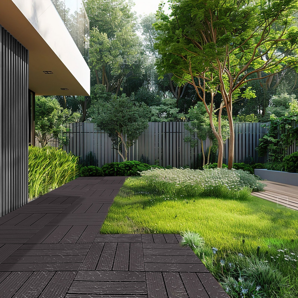 Azulejos entrelazados para terraza VEVOR paquete de 36 12" x 12" resistentes al agua