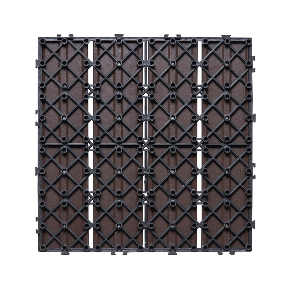 Baldosas entrelazadas de plástico y madera VEVOR paquete de 27 12 x 12 pulgadas