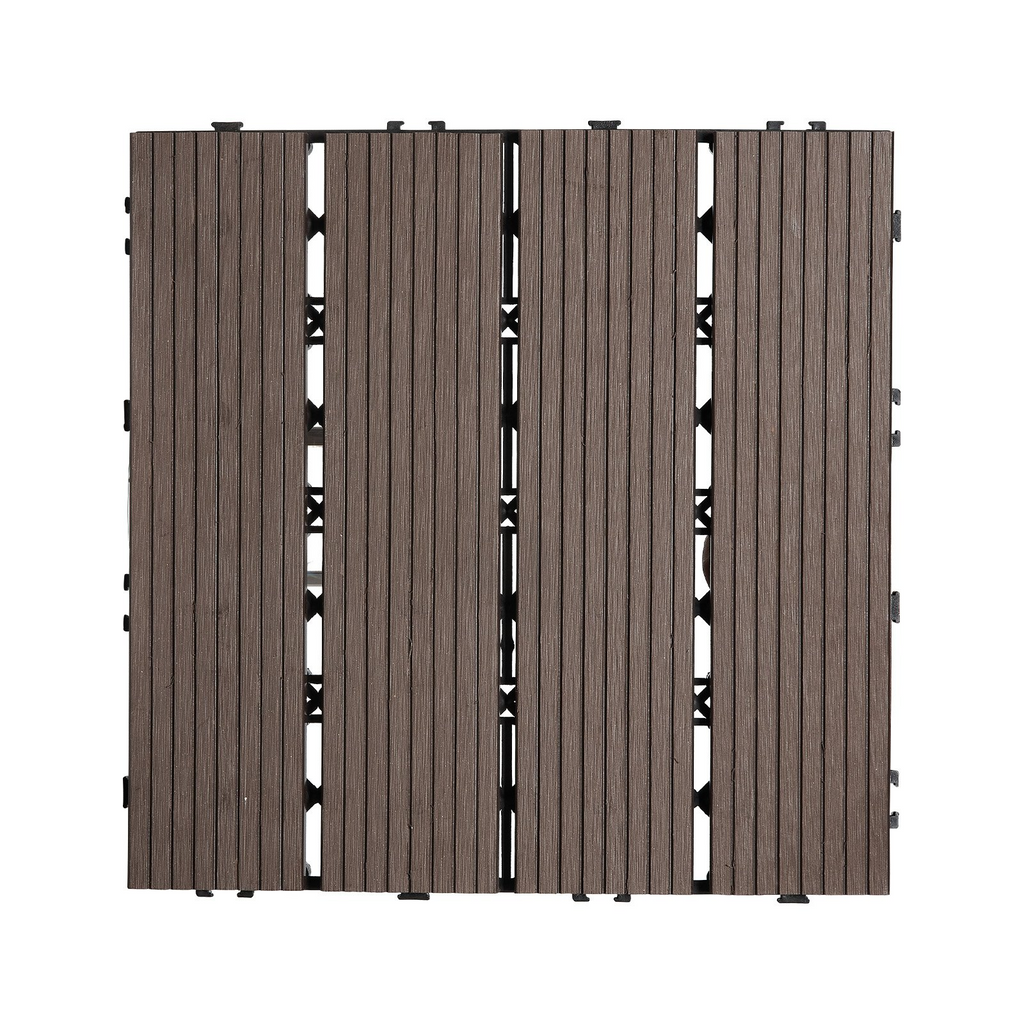 Baldosas entrelazadas de plástico y madera VEVOR paquete de 27 12 x 12 pulgadas