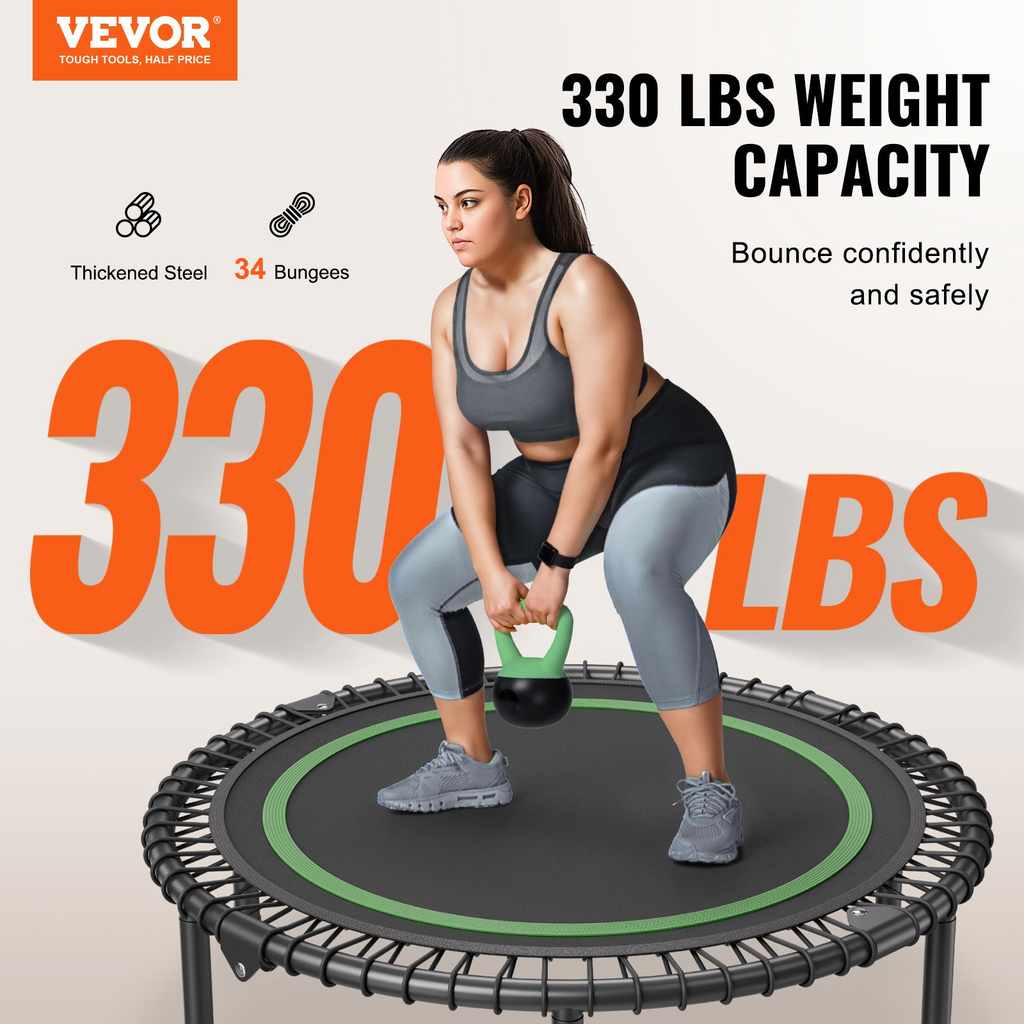 Mini trampolín de fitness plegable VEVOR de 40 pulgadas para adultos