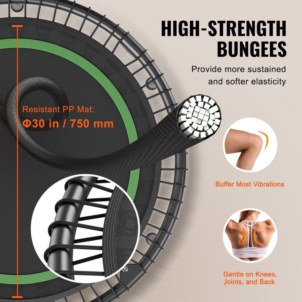 Mini trampolín de fitness plegable VEVOR de 40 pulgadas para adultos