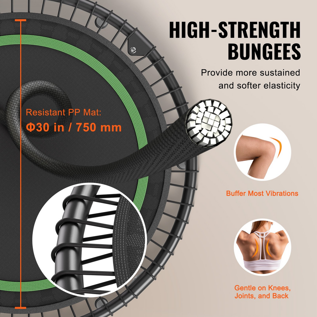 Mini trampolín de fitness plegable VEVOR de 40 pulgadas para adultos