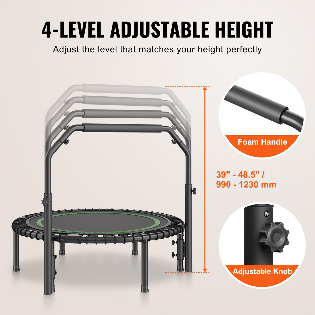 Mini trampolín de fitness plegable VEVOR de 40 pulgadas para adultos
