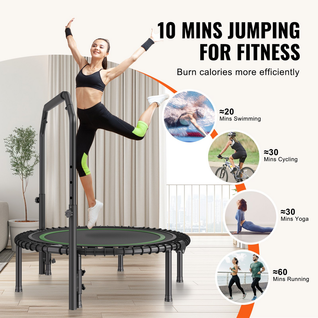 Mini trampolín de fitness plegable VEVOR de 40 pulgadas para adultos