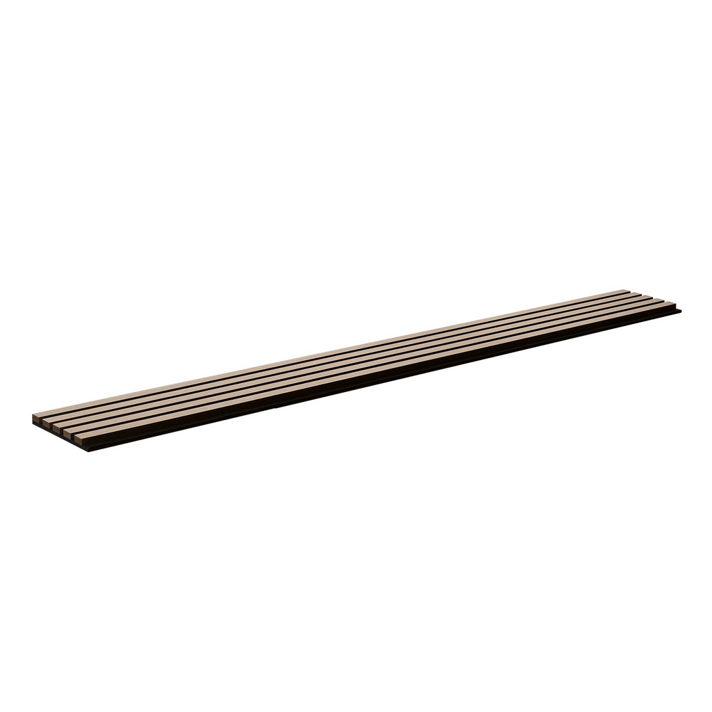 Paneles acústicos de listones de madera de 7,9 x 94,5 pulgadas para decoración de pared moderna en madera plateada