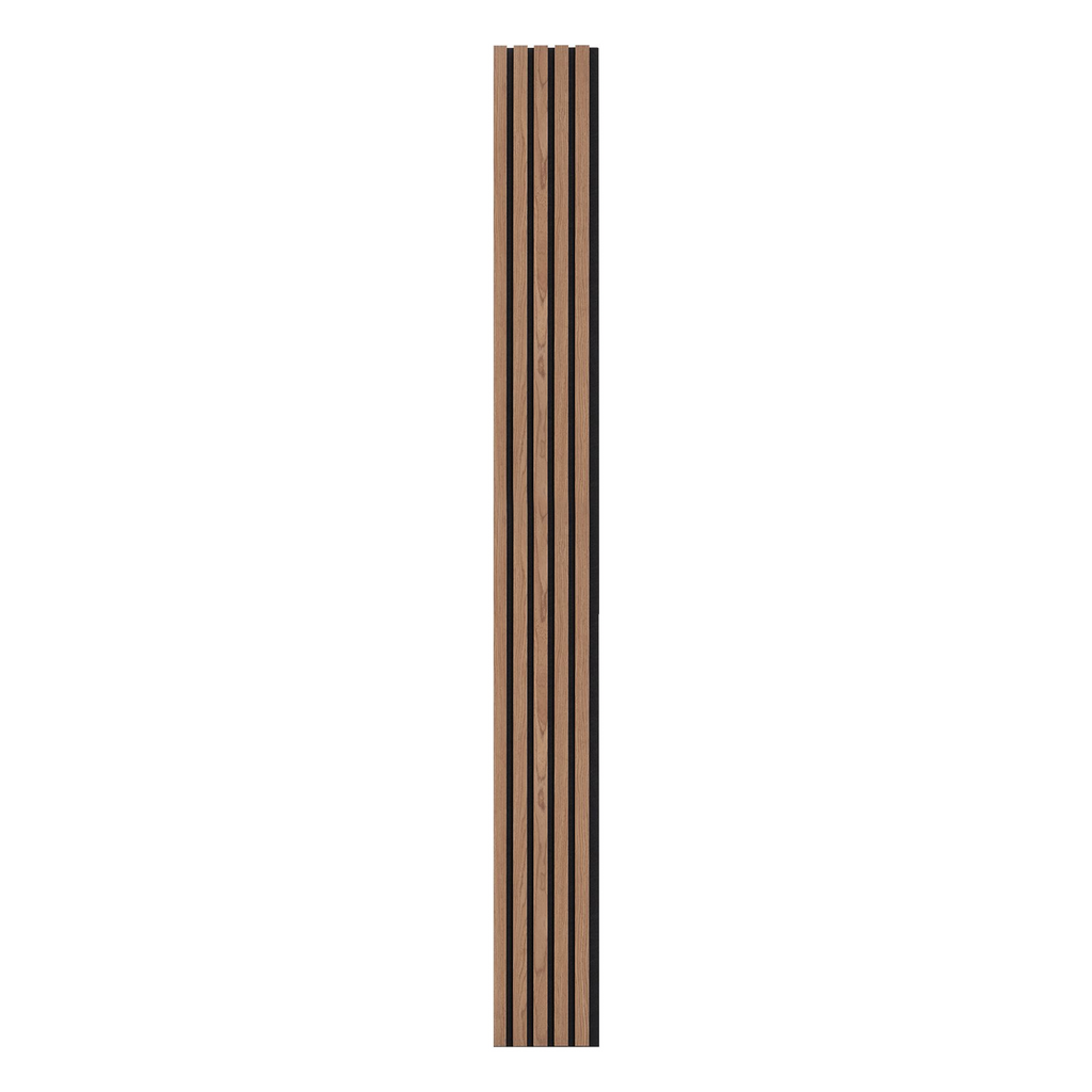 Paneles acústicos de listones de madera de 7,9 x 94,5 pulgadas para decoración de pared moderna en nogal
