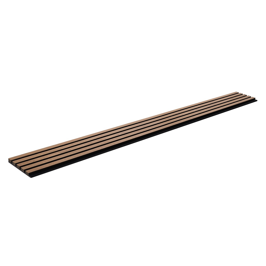 Paneles acústicos de listones de madera de 7,9 x 94,5 pulgadas para decoración de pared moderna en nogal