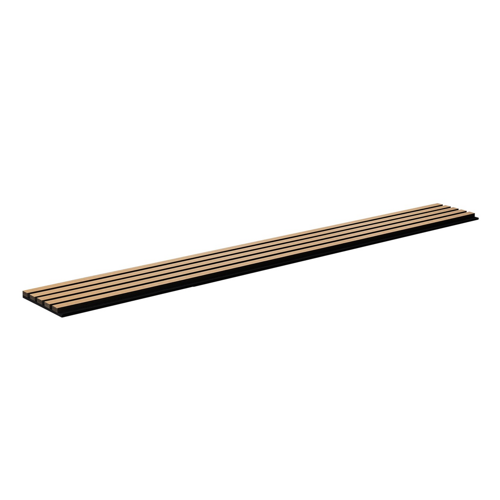 Paneles acústicos de listones de madera de 7,9 x 94,5 pulgadas para decoración de pared moderna en roble claro